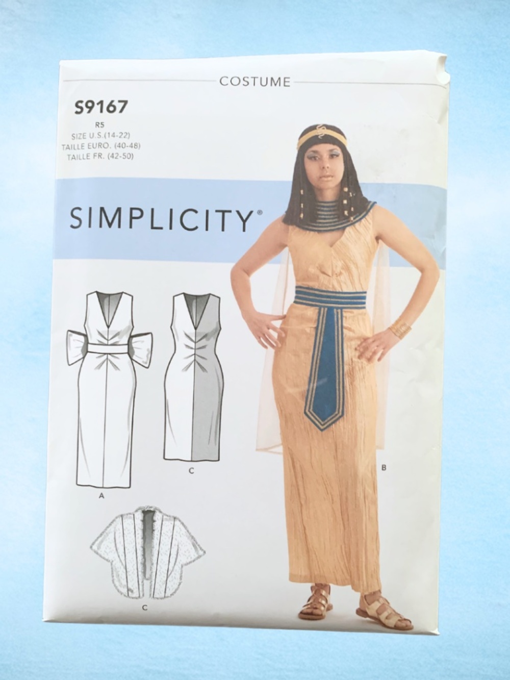 NEW Simplicity S9167 Women's Egyptian Costume Sewing Pattern